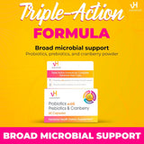 vH Essentials Probiotics with Prebiotics and Cranberry Feminine Health Supplement, 60-count