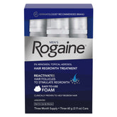 Rogaine Foam for Men 5% Minoxidil Hair Regrowth Treatment, 3 Month Supply