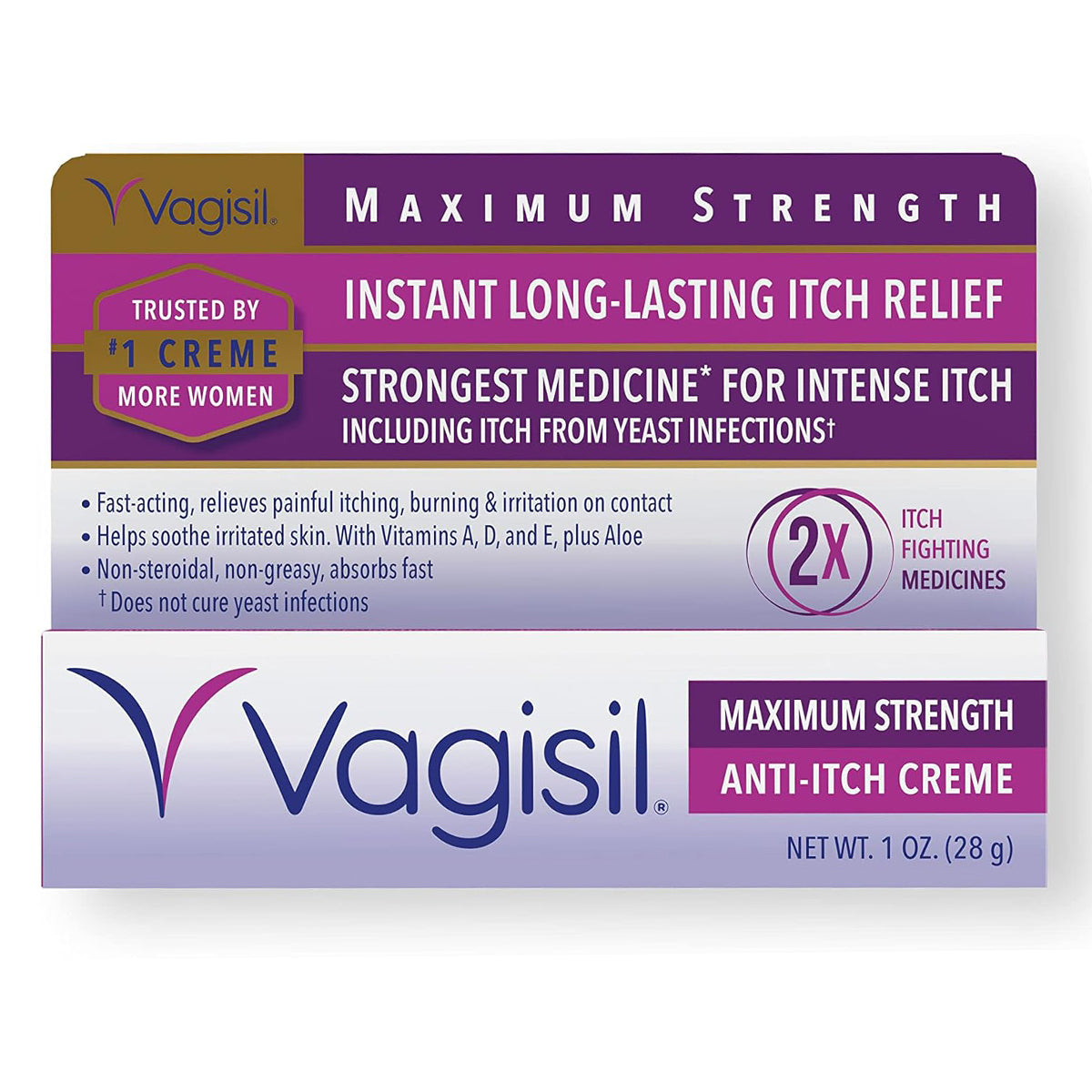 Vagisil Maximum Strength Feminine Anti-Itch Cream, 28g
