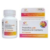 vH Essentials Probiotics with Prebiotics and Cranberry Feminine Health Supplement, 60-count