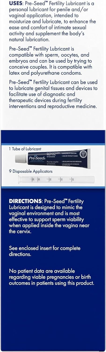 Pre Seed Fertility Friendly Lubricant with 9 Disposable Applicators