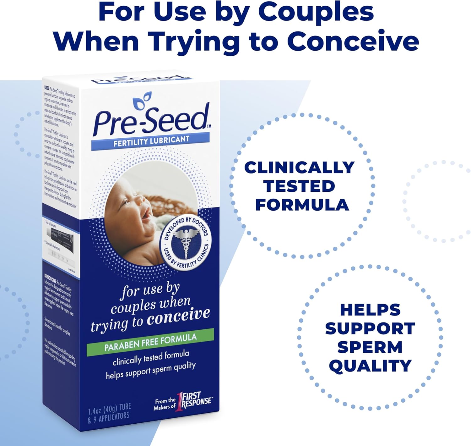 Pre Seed Fertility Friendly Lubricant with 9 Disposable Applicators