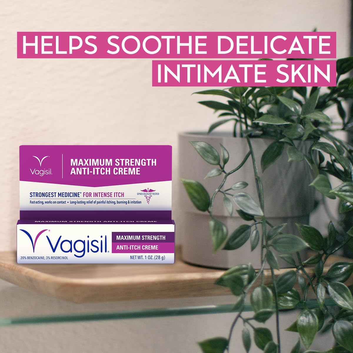 Vagisil Maximum Strength Feminine Anti-Itch Cream, 28g