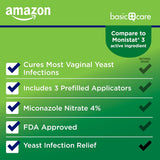 Basic Care Miconazole 3-Day Yeast Infection Treatment, 3 count (alternative to Monistat 3)