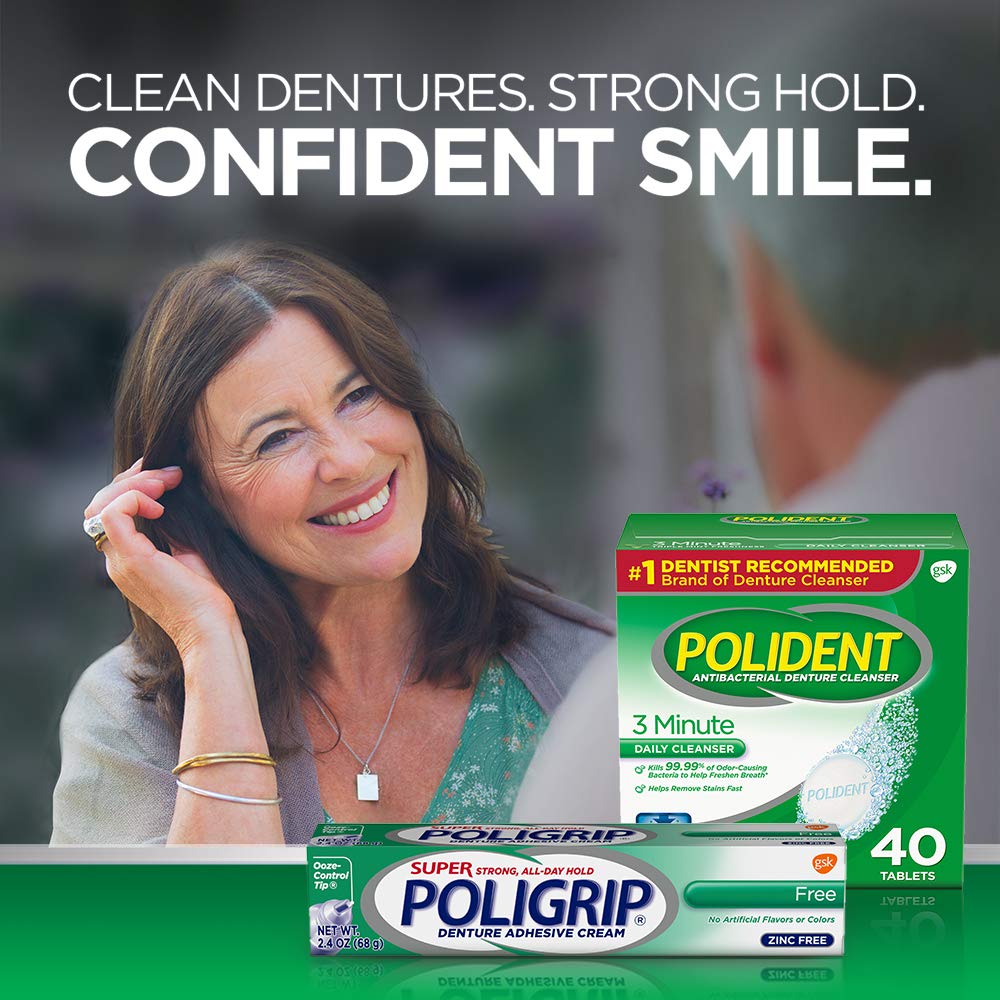 Polident Antibacterial Denture Cleanser, 3 Minute Daily Cleanser, 120 tablets