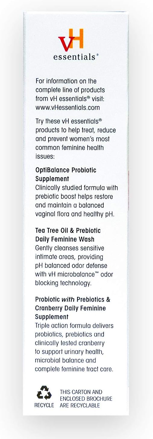 vH Essentials Vitamin C Vaginal Tablet - Boric Acid Suppository Alternative, 6 count