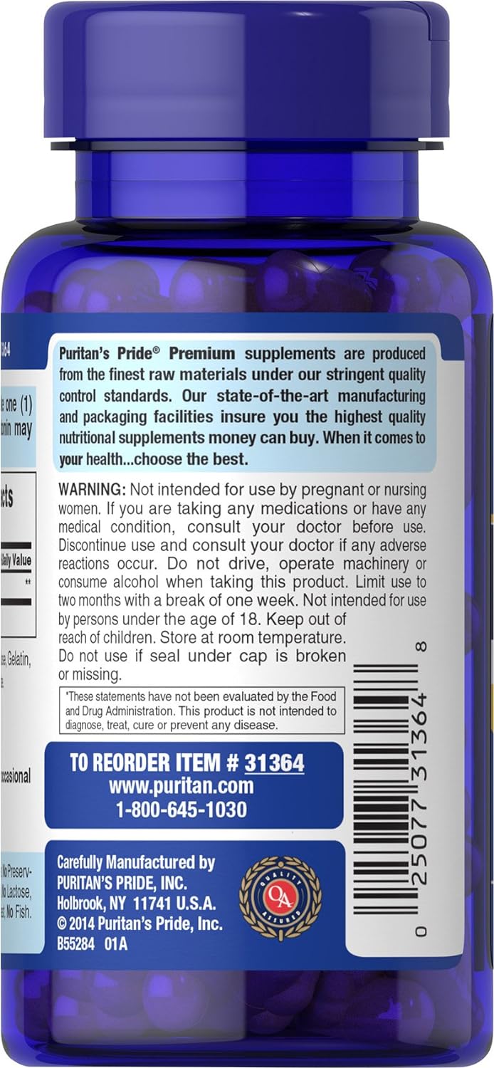 Puritan's Pride Super Strength Melatonin 10mg, Rapid Release Capsules
