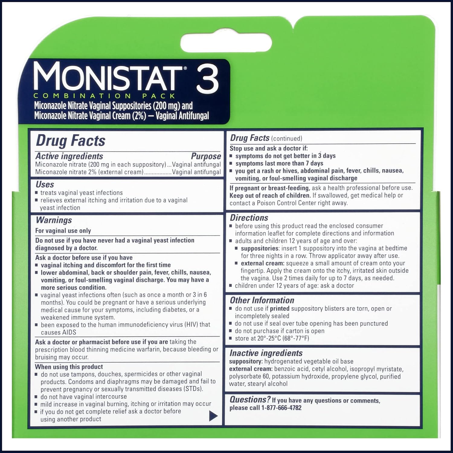 Monistat 3-Day Yeast Infection Cream