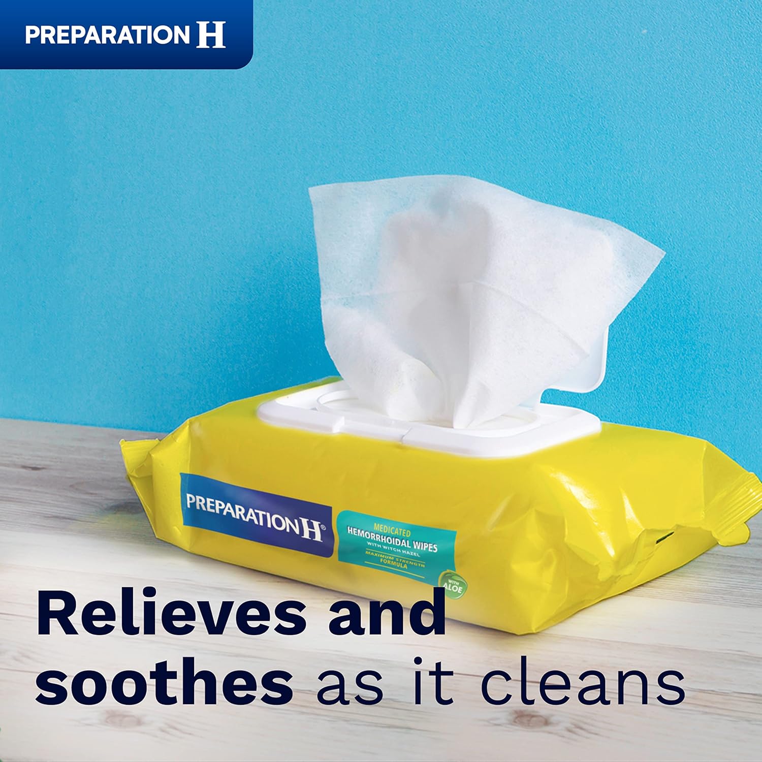 Preparation H Hemorrhoid Flushable Wipes with Witch Hazel for Skin Irritation Relief