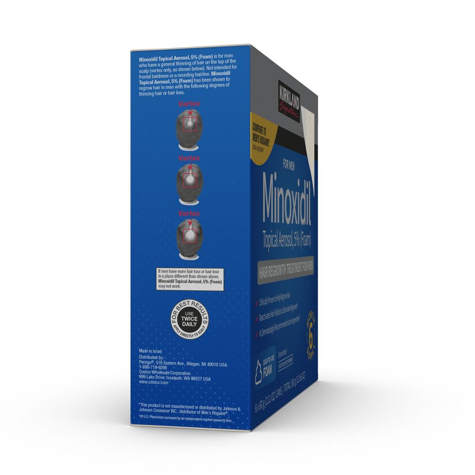 Kirkland Minoxidil 5% Foam, 6-Month Supply