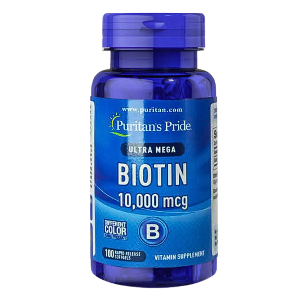 Puritan's Pride Biotin 10,000 mcg softgels, 100 Count
