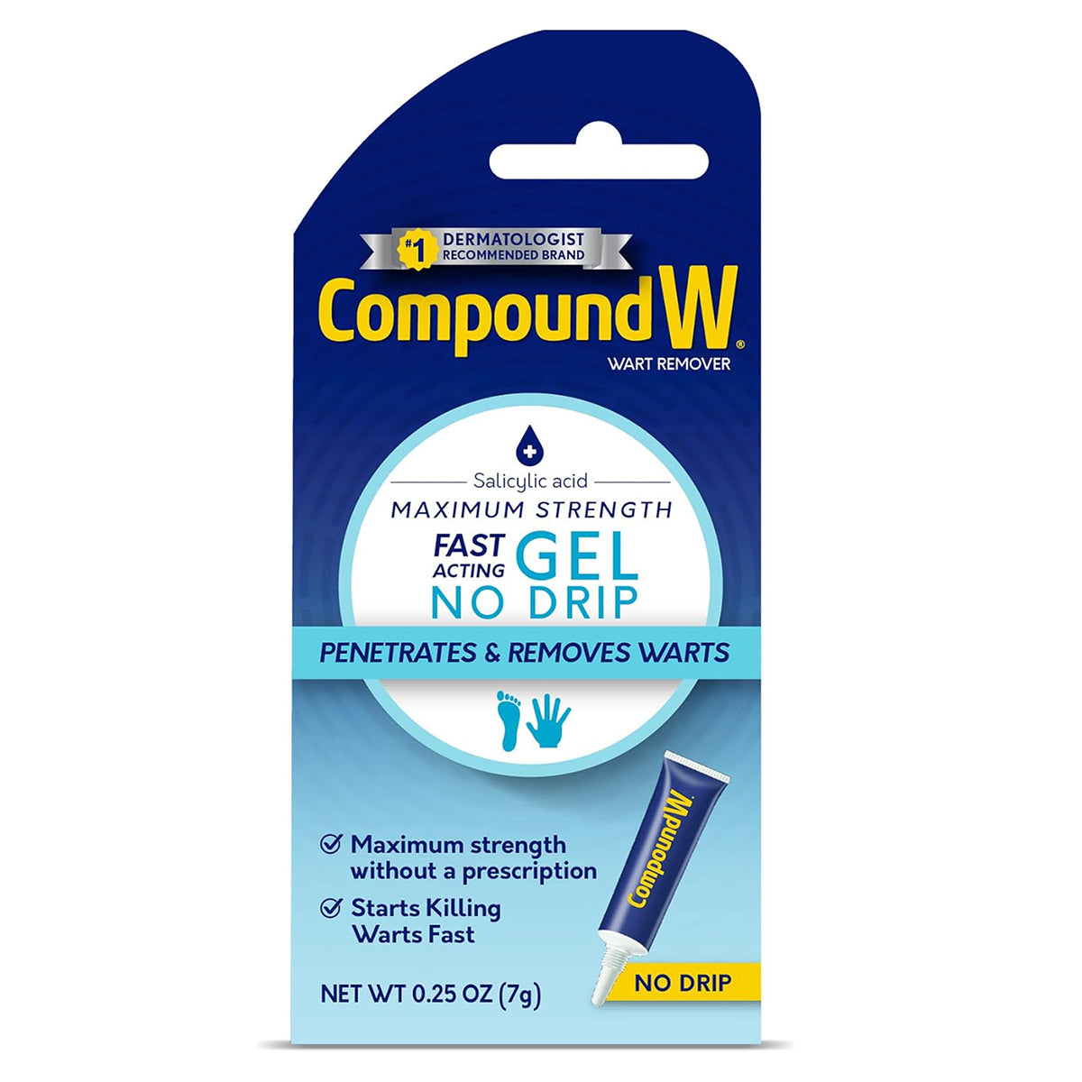 Compound W Fast Acting Gel, Salicylic Acid Wart Remover, 7g