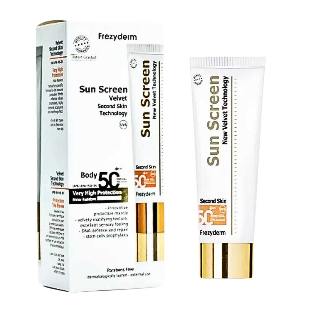 FrezyDerm Body Lotion Sun Screen Velvet SPF 50+, 125ml