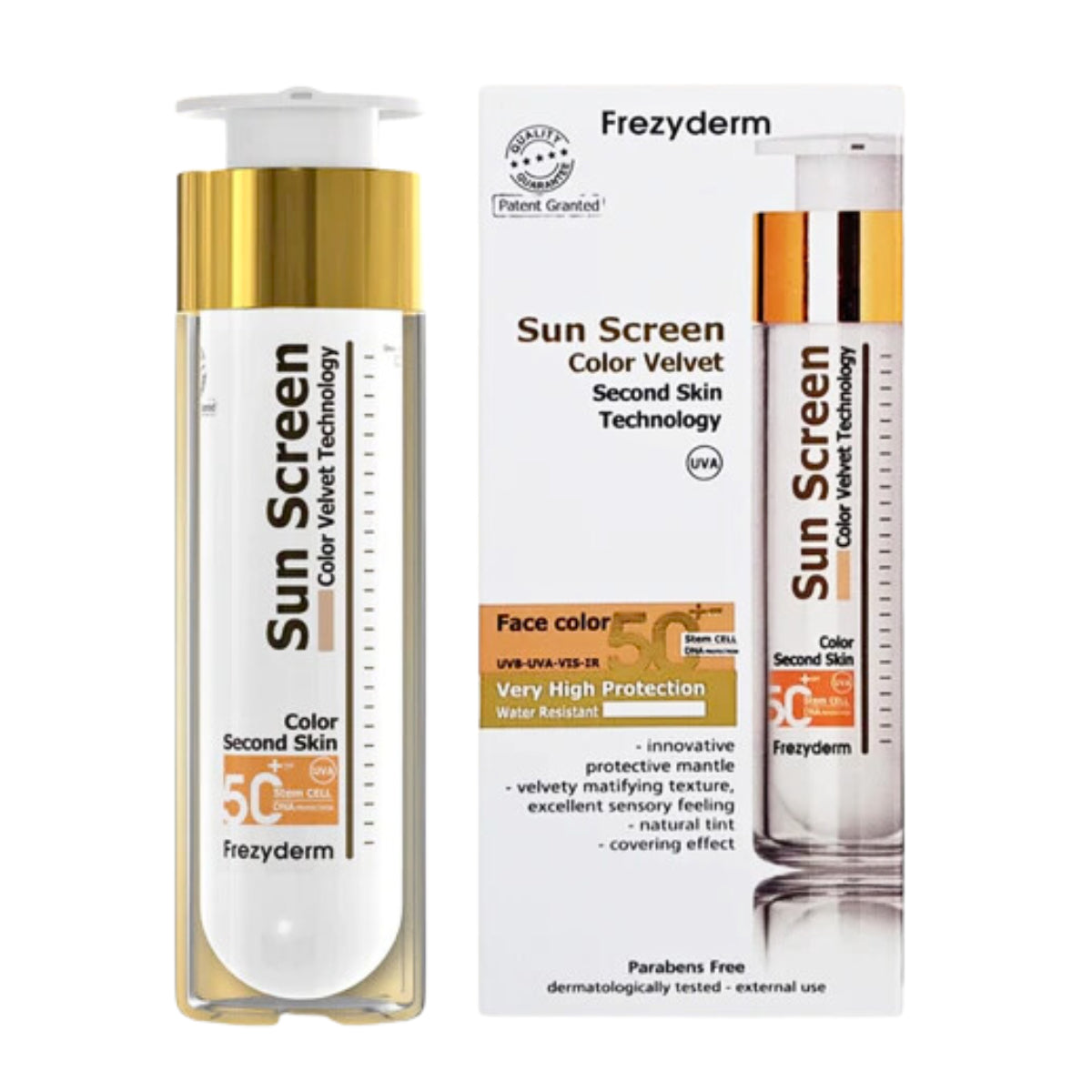 FrezyDerm Sun Screen COLOR Velvet TINTED SPF 50+, 50ml