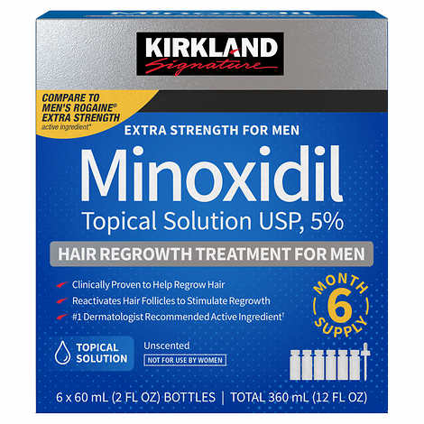 Kirkland Minoxidil 5% Topical Solution USP, 6 Months Supply