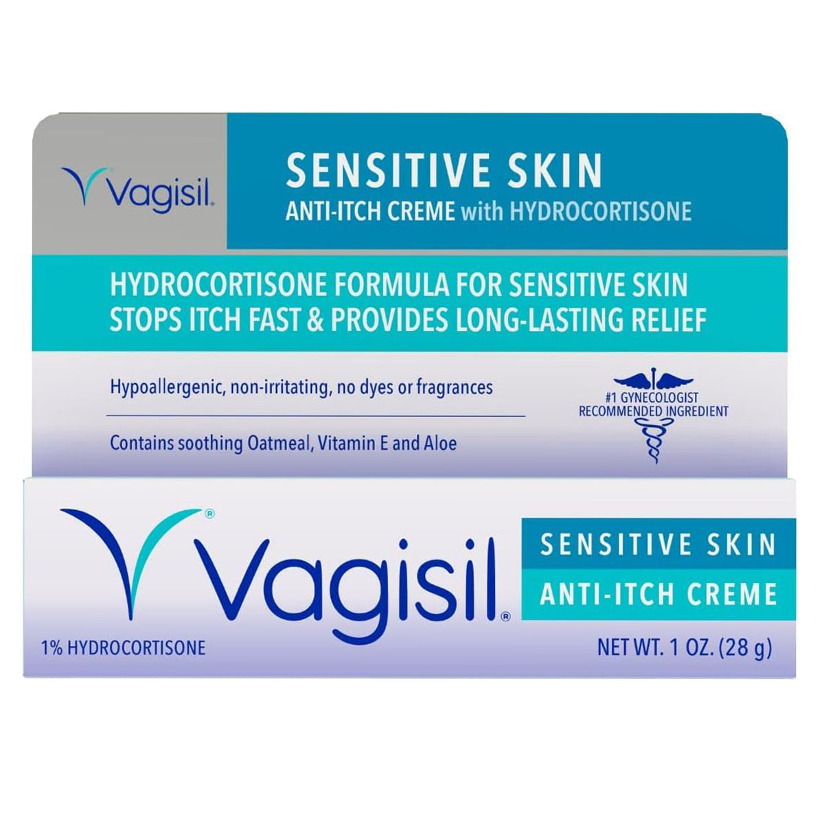 Vagisil Maximum Strength Anti-Itch Creme for Sensitive Skin, 28g